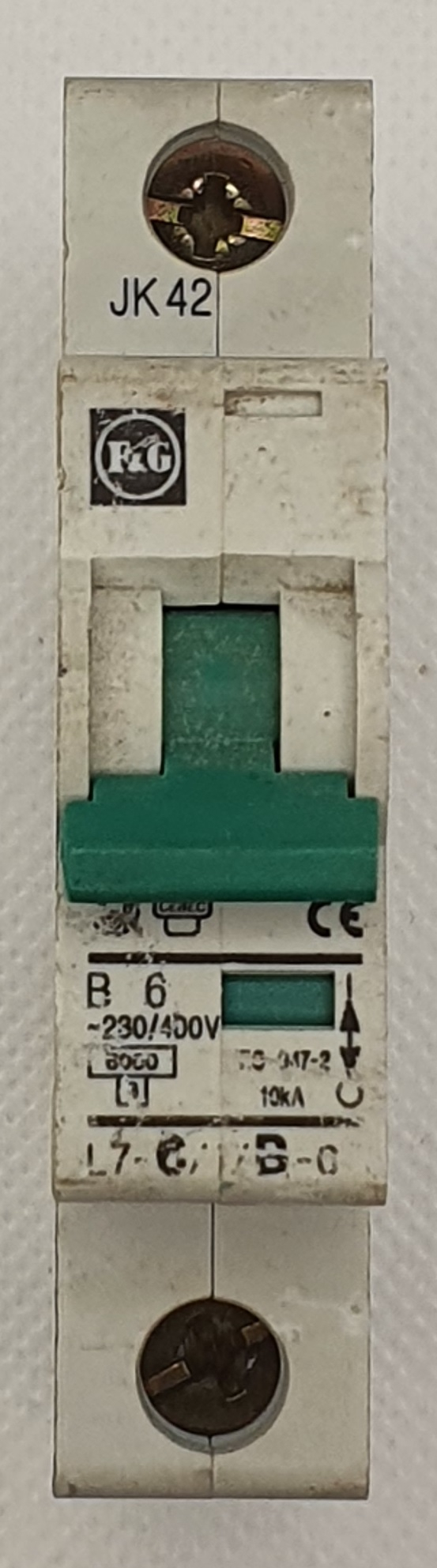 1P 6A 6Ka TYPE B MCB F&G 1P 6A 6Ka TYPE B MCB F&G